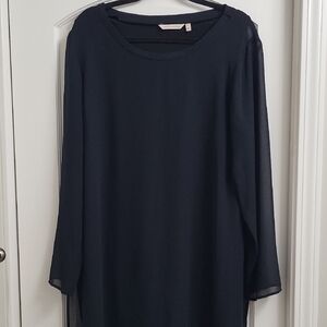 Soft Surroundings Classic‎ Black Long Sleeve Tunic. Size XL